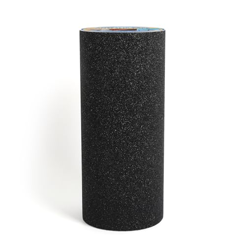 Image of 12 inch x 30Ft Heavy Duty Anti Slip Tape, 80 Grit Grip Tape, All Weather Abrasive Friction for Stairs, Skateboards, Indoor Outdoor, Garage Ramps, Home & Business - Black
