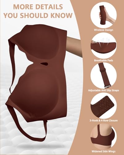Image of Racerback Bras for Women Criss Cross Padded Bralette Pull On Comfortable Wireless Seamless Tshirt Bra