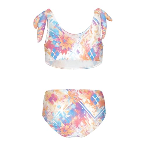 KLL Mandala Lattice Girls Two Piecing Bikini Set Beach Bathing Suit Swimming Suits Adjustable Shoulder Strap2