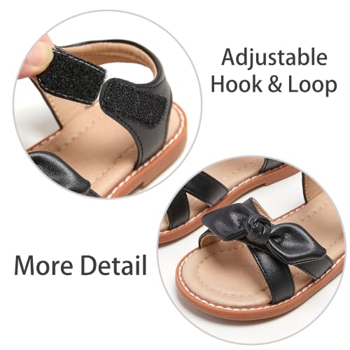 Image of ESTINE Toddler /Little Kid Girls Bow Open Toe Flat Evening Dress Sandals