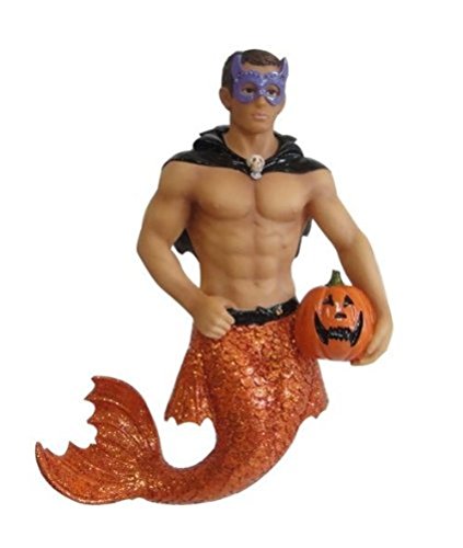 December Diamonds Spookie Halloween Merman with Pumpkin Ornament 5590841 New