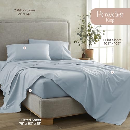 Image of Whisper Organics 100% Organic Cotton Bed Sheets with Deep Pocket 4 Pc. Set
