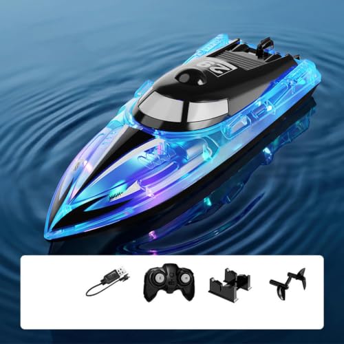 Bateau télécommandé compact et léger avec coque étanche pour enfants - 2