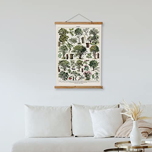 Aboby Vintage Hanging Poster, Christmas Trees Poster Hanger Frame, Retro Style Of Botanical Wall Art Prints, Printed On Linen With Wood Frames, Ready To Hang #TOP3