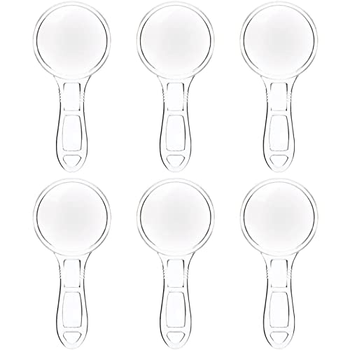 6-Piece Page Magnifiers Set - Fresnel Lens Plastic Portable Reading Magnifiers, Hand-held Magnifying Glasses for Senior and Kids - 6 x Magnification