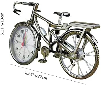 Alarm Clock Bicycle Clock Retro Desk Clock for Decoration and Setting Time