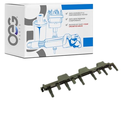 OEG Parts New Ignition Coil Compatible With Jeep Cherokee, Grand Cherokee, TJ, Wrangler 4.0L 2000 2001 2002 2003 2004 2005 2006 56041476AA, 56041476AB, UF-296, 610-02833, C1230, C1263, 5C1181, 5C1182