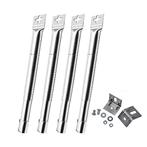 ZYNCUE 4Pack 30-45cm schaalbare BBQ-gasgrill verstelbare branderbuis, roestvrijstalen grillbrander buis, universeel…