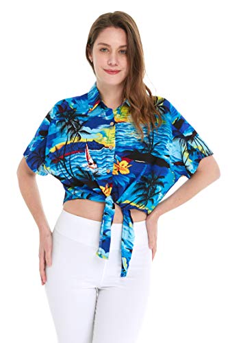 Image of Hawaii Hangover Family Matching Hawaiian Clothes, Sunset Blue | Family matching Hawaiian outfits, Sunset Blue, lightweight rayon, machine washable, tropical print, luaus, cruises