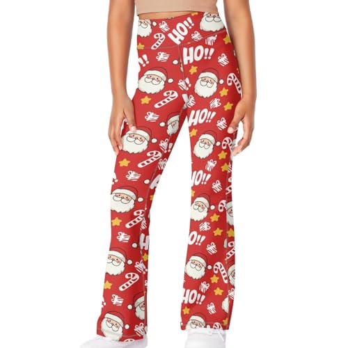 Image of Girls Flare Leggings Cute Bell Bottoms for Teen Girls Wide Leg Sweatpants for 5-14 T