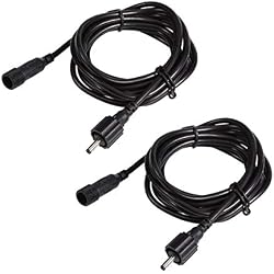B-right 2 * 6.56ft Extension Cable IP65 Waterproof Extension Cords for Landscape Lights Path Lights Garden Lights 2 Pack