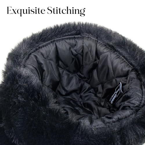 Image of Winter Aviator Trapper Hat, Metallic Trapper Hat with Faux Fur Ear Flaps