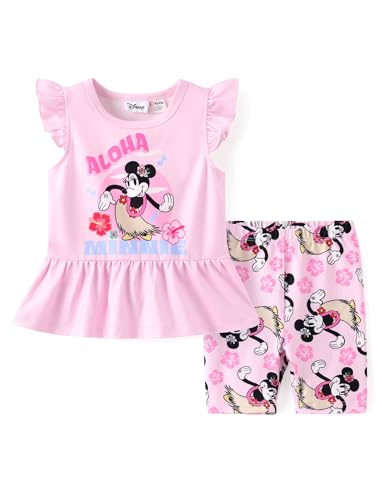 Image of Disney Minnie Mouse Frozen Princess Marvel Toddler Girls Clothes Long Sleeve Sweatshirt + Leggings 2pcs Outfits Set 2-6Y