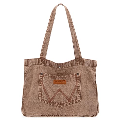 Image of Montana West Wrangler Denim Tote Bag for Women Purses for Work Travel Everyday