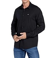 Calvin Klein Men's Sportswear, Poplin Stretch Slim Shirt, Ink, Large