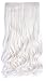OneDor 20" Curly 3/4 Full Head Synthetic Hair Extensions Clip on/in Hairpieces 5 Clips 140g (1001#-White)