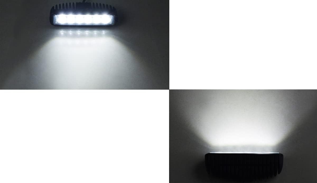 iJDMTOY Rear Tire Carrier 6-Inch Mini LED Light Bar Kit, Compatible with Toyota 2007-2014 FJ Cruiser, Including 18W LED Lightbar, Spare Tire Location Mounting Brackets & Relay Wires