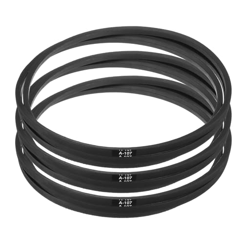 Image of uxcell 3pcs A107 or 4L1090 Classic Wrapped Rubber V-Belt, 107 inch(2725mm) Inside Circumference, A Profile V Belt