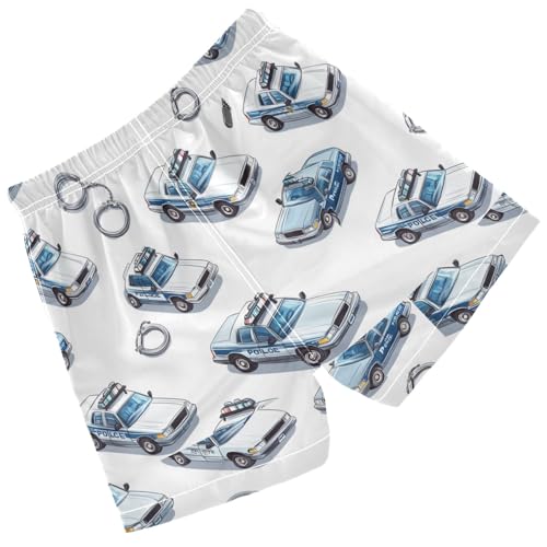 Pigsaly Boys' Swim Board Shorts Cool Handcuffs Warning Lights Police Car Boy's Swim Trunks Kids Swimwear 5T Multicolor2