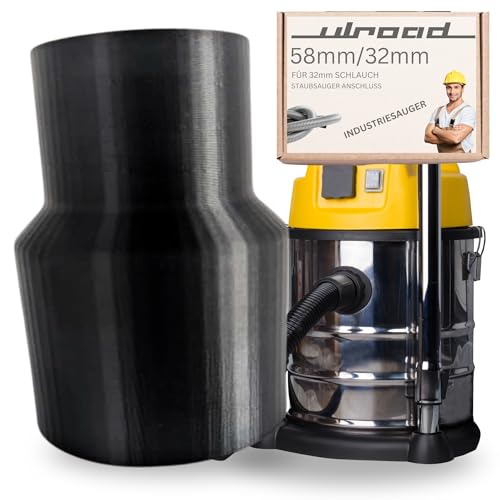 ULROAD Muffe 58mm Geräteanschluss 32mm Staubsauger Schlauch kompatibel mit Bosch Nilfisk Masko Festool Mirka Flex Kärcher NT Anschluss Staubsauger Nass- und Trockensauger