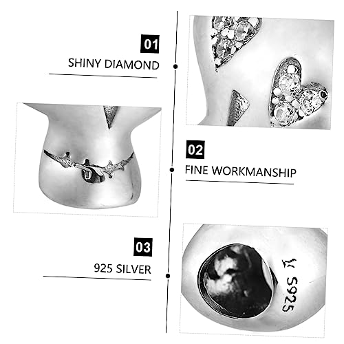 SOIMISS 2 Peças DIY Ornamento Crânio Pingente Bruxa Jóias Pulseira De Prata Pulseiras Decoração De H