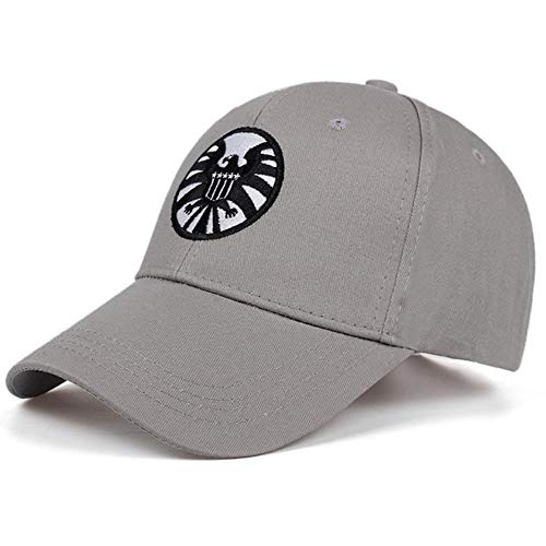 YIFEID Cap Herren Unisexjustierbares Hip Hop Sonnenhut Snapback Agents of S.H.I.E.L.D. Schild Baseball-Caps,Grau Cover