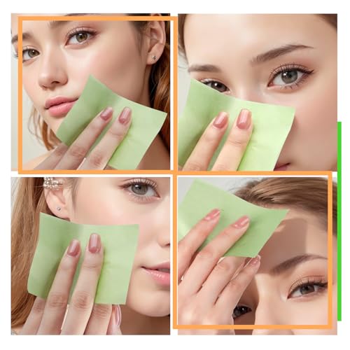 Blotting Paper, HNYYZL Oil Absorbing Sheets for Oily Skin 600 Sheets, Oil Control for Face, Makeup Blotting Paper, Natural Oil Absorbing Facial Blotting Sheets for Oily Skin Care (Pack of 6) - Thumbnail 7