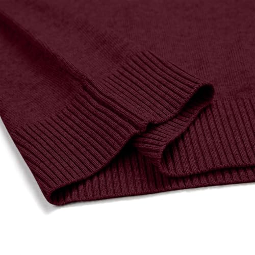 Mens Sweater Vest Wool Blend Knitted Vests Sweaters Classic Rib V-Neck Sleeveless Winter Warm Pullover Waistcoat4