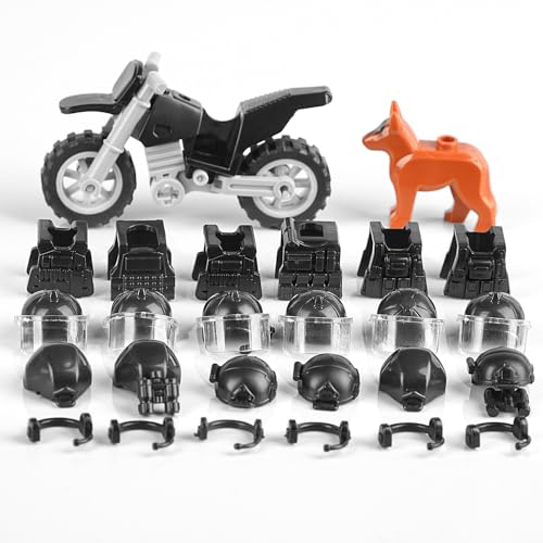 Hayder SWAT Police Weapons Building Toy Sets, Guns Army Accessory for Policeman Minifigures Military Equipment Gear Set, Compatible with Major Brand Mini Figures