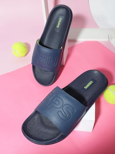 Image of CHUPPS Pure Black Drift Orthopedic Slippers | Soft Footpharma Footbed | Breathable Ventilation Holes | Lightweight Flip Flops | Anti-Skid Chappals for Everyday For Mens