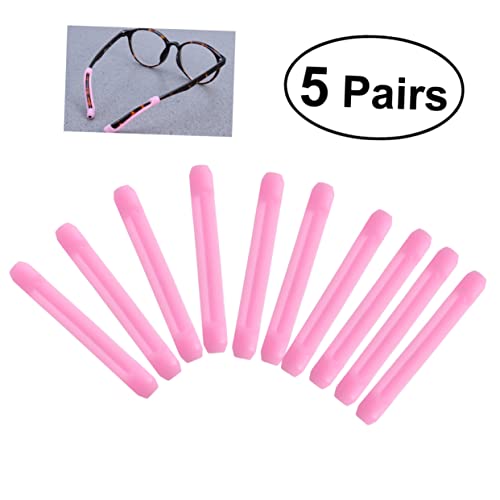 SEWACC Prevent Glasses from 5 Pairs of Silicone Ear Tips for Eyeglasses Sunglasses Eye Wear Accessories