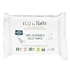 Eco by Naty Flushable Baby Wipes – Compostable and Plant-Based Wipes, Chemical-Free and Hypoallergenic Baby Wipes Safe…