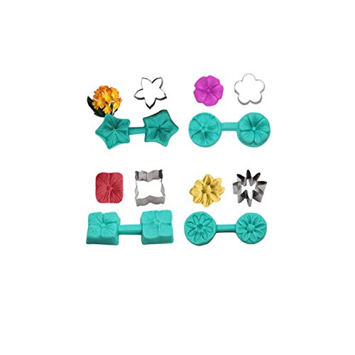 Creative Flower Sugar Art Mold,Flower Blossom Sugar Art Mold,Food-Grade Silicone,Irregular Design Unlimited Creativity,Used In The Kitchen To Make Dessert Decoration Tools (1 SET)