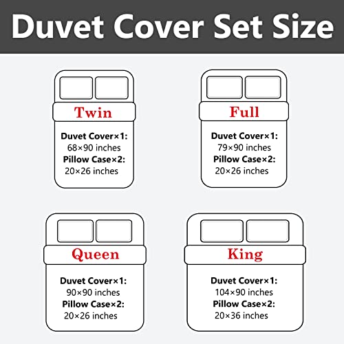 Aimego Duvet Covers Tie Dye Bedding Duvet Cover Queen Soft Breathable Microfiber Material With 2 Pillowcase And Corner Ties, Birthday Gift For Bedroom Decor, Women Teen Girl Gifts (No Comforter) #TOP5