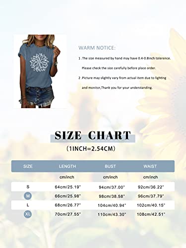 Chulianyouhuo Sunflower Graphic Shirt For Women Cute Flower Short Sleeve Ladies Tee Tops Teen Girls Casual T Shirt #TOP5