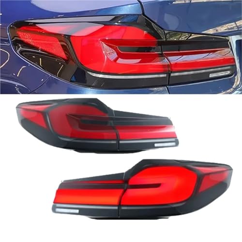 Auto LED Tail Light Compatible For BMW F90 M5 &5 Series G30 G38 2018-2020 Taillights LED LCI Rear Light Car Accessories(1pair red)