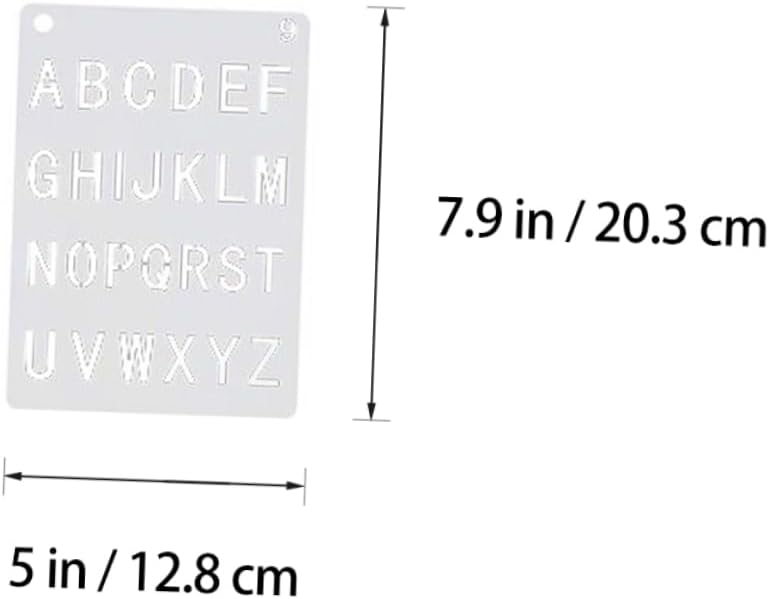 12Sheets Hollow Letter and Number Stencils Reusable Drawing Templates for DIY Crafts Early Education Art Tool for Home Decoration and Creative Projects