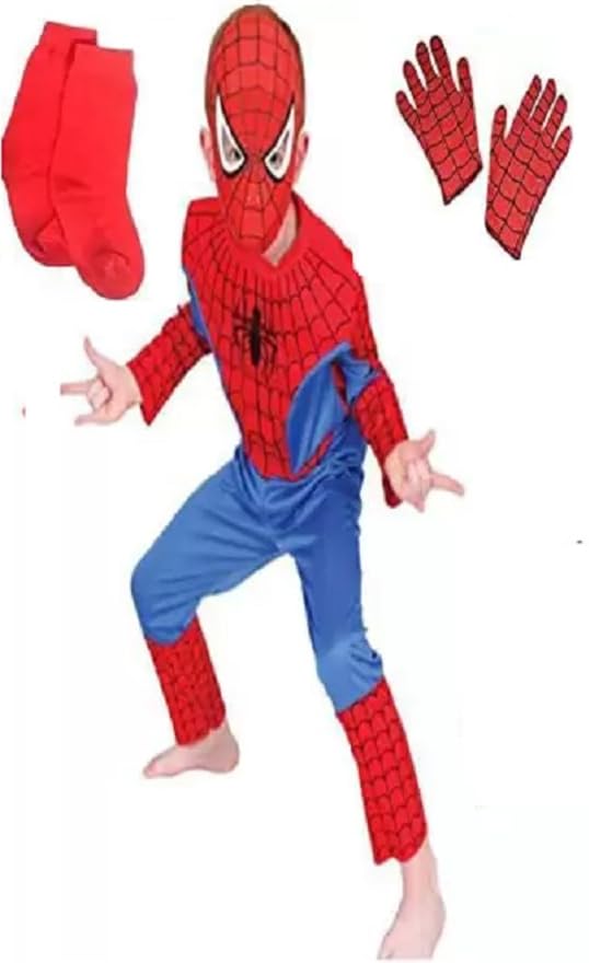 SSK ECOM Hosiery Fabric Superhero Costume For Kids Halloween Dress Fancydress Birthday Gift | Cosplay Bodysuit For Boys And Girls (4-5 Years), Spider Normal B,Multicolor (B0CSPQ9QV4) Amazon Price History, Amazon Price Tracker