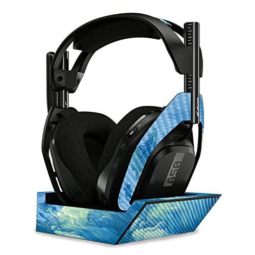 Image of MightySkins Carbon Fiber Skin Compatible with Astro A50 Wireless Headphones + Base Station (Gen 4) - Visionary | Protective, Durable Textured Carbon Fiber Finish | Easy to Apply | Made in The USA
