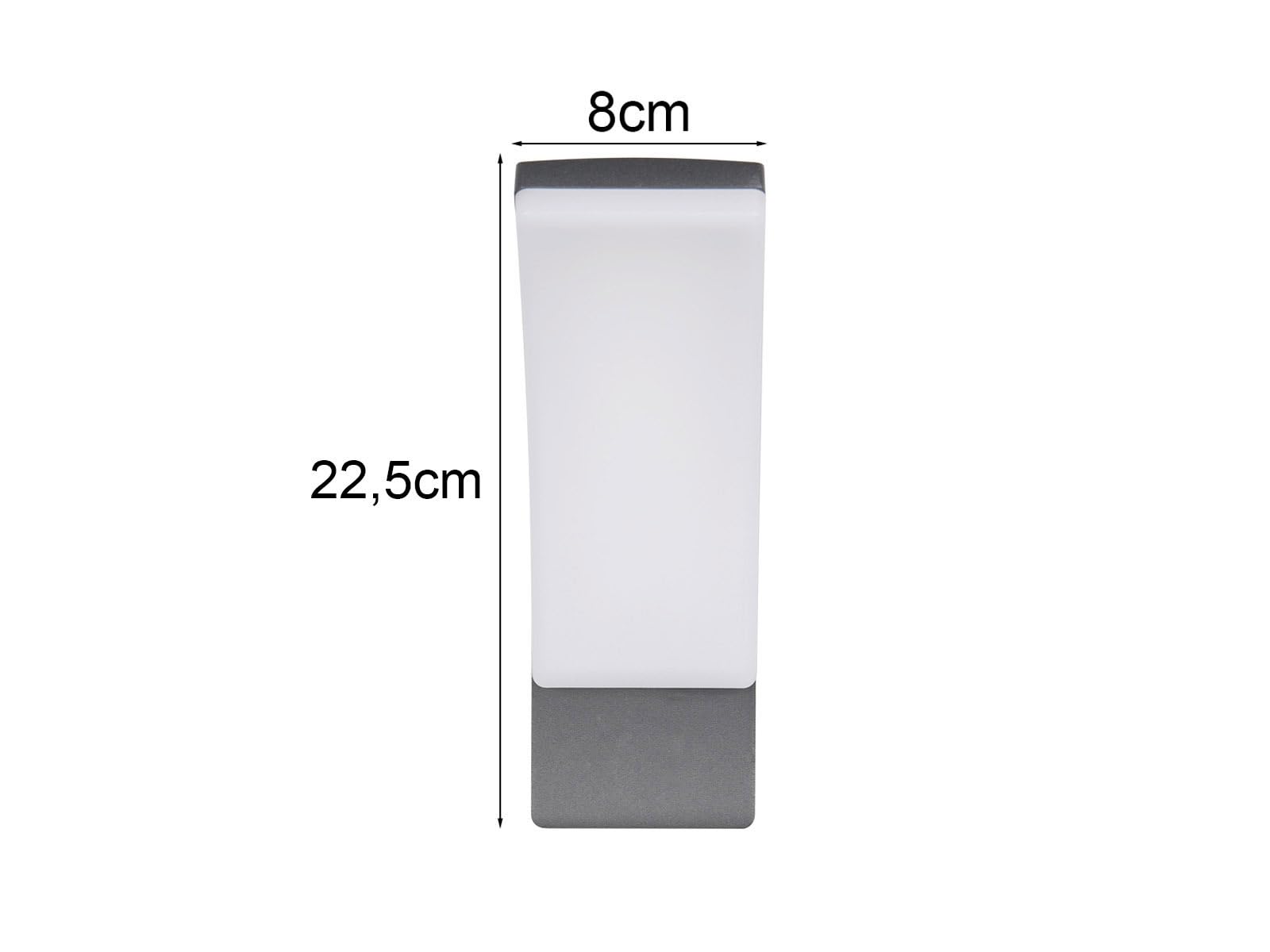 2er Set Außenwandleuchten aus Aluminium in Anthrazit, Höhe 22,5cm