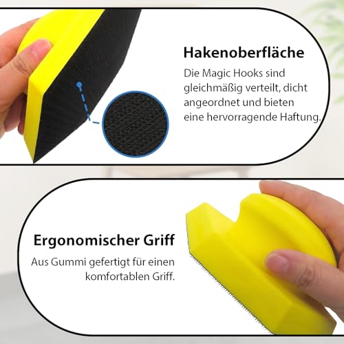 Tarqite 24 Stück Schleifschwamm Set mit Schleifklotz Klett, 180-3000 Körnung Flexible Schleifschwämme, Nass und Trocken Schleifschwamm Holz & Handschleifblock, Schleifpad für Metall, Farbe, Holz, Auto