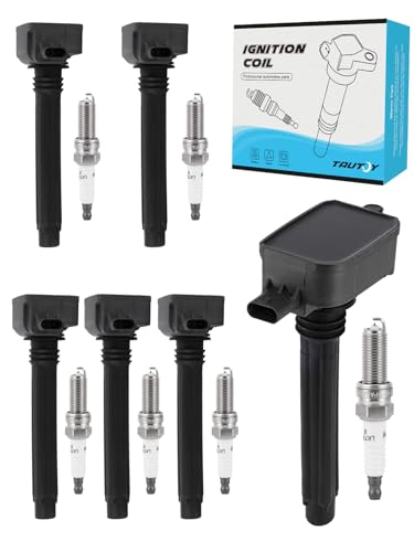 TAUTOY UF807 Ignition Coil 93175 Spark Plug For Chrysler Pacifica Voyager 2017-2021,For Dodge Durango 2016-2020,For Jeep Grand Cherokee Wrangler 2016-2020,For Ram 1500 2019-2020 Engine 3.6L,6 Pcs