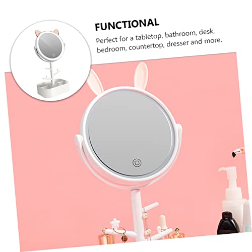 Espejo maquillaje led con almacenamiento y dimmer miniatura 2