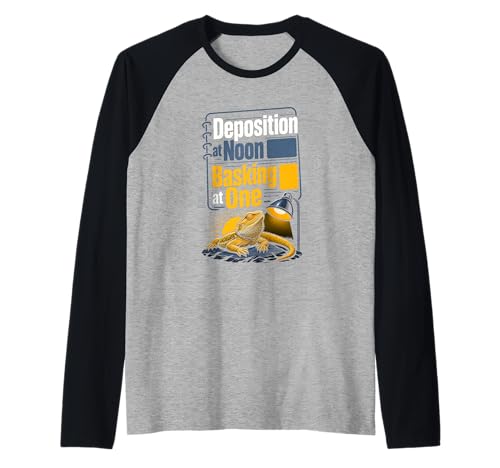 Funny Legal Deposition Bearded Dragon Raglan Baseball Tee