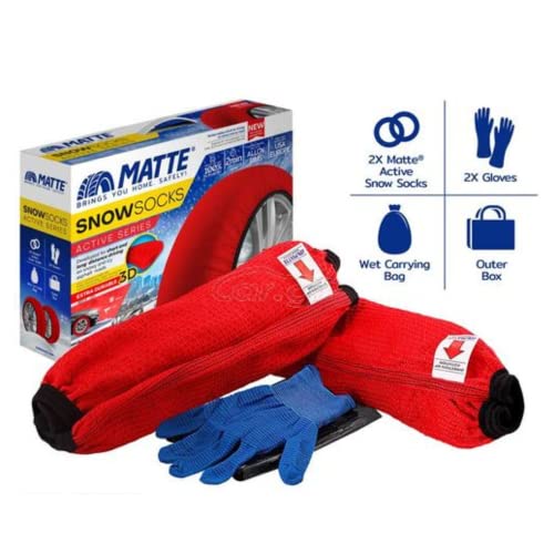 Matte ACTV Automotive Snow Socks For Tires For Ultimate Grip Snow Chain Alternative Traction Device For Truck Suv Van Car Textile Winter Emergency Kit Auto Accessory thumb #2