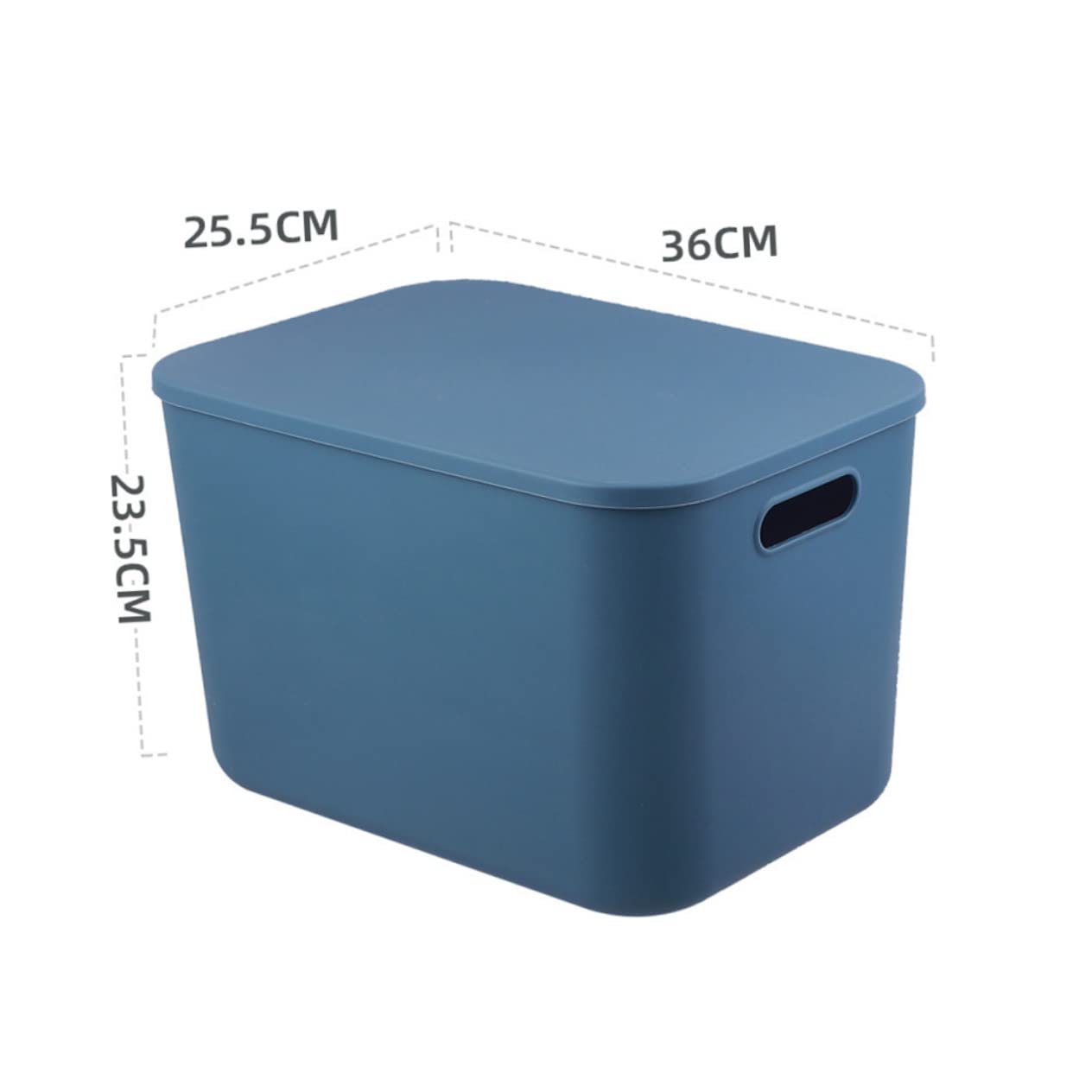Contenitore con Coperchio e Manici Portaoggetti in Plastica Blu Grande Capacità per Organizzare Vestiti e Giocattoli, Leggero la Cameretta dei Ragazzo Ragazza
