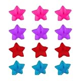 Yucenora 12 PCS Multicolored Silicone Cupcake Baking Cups, Reusable Muffin Liners Easy Clean Non-Stick Cupcakes for Party, Gift (Star)