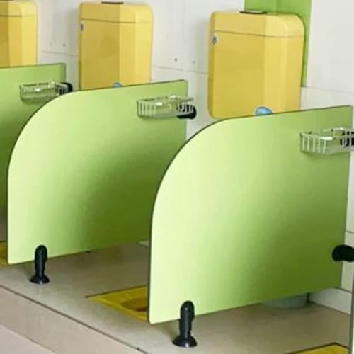 2pcs Kid Toilet Privacy Dividers Green Urinal Baffles 27.5x23.6in Escuela Kindergarten Reparticiones de baño Diseño Seguro Redondeado
