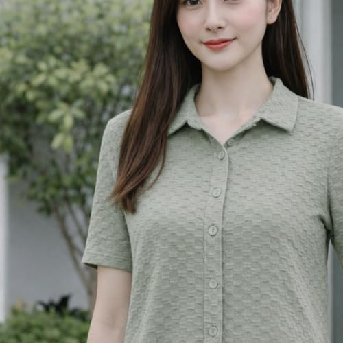 Image of Zilcon Bricks Womens Fashion Crop top for Woman Casual Short Sleeve Shirts for Woman | Women Fashion | Formal Shirts for Women