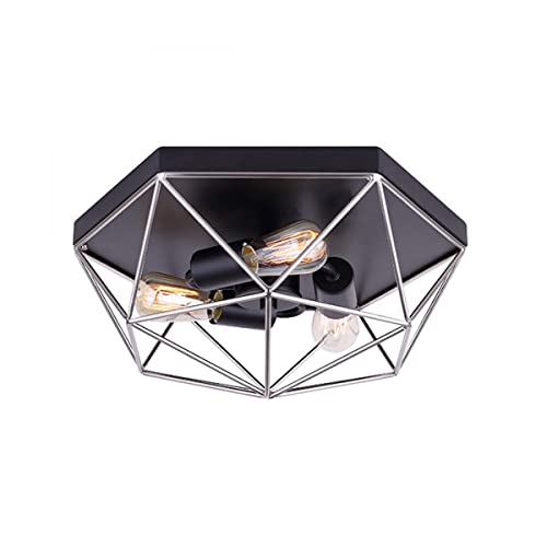 Canarm Ifm676A15Bkn Greer Flush Mount Light With Matte Black & Brushed Nickel #TOP28